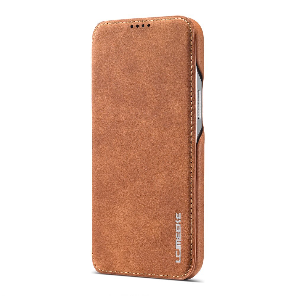 Slim Bookcover hoesje iPhone 15 Plus cognac