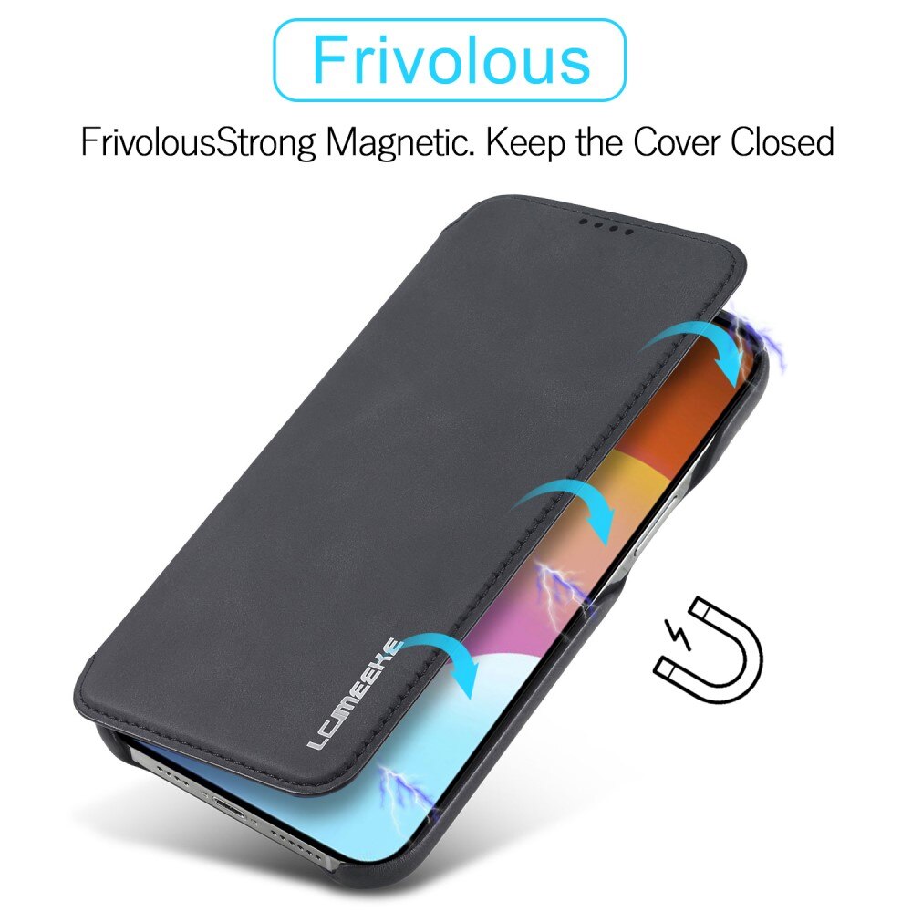 Slim Bookcover hoesje iPhone 15 Plus zwart