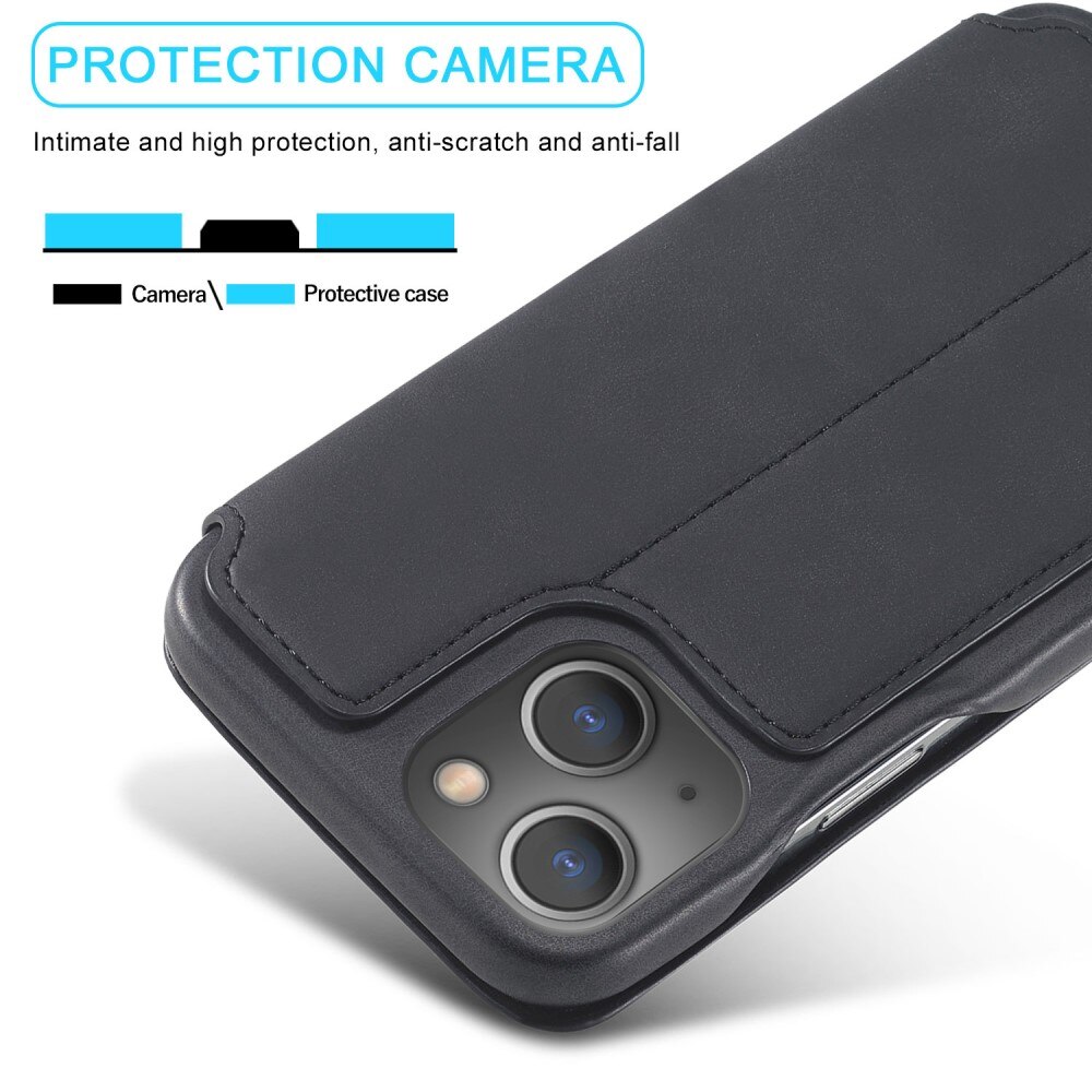 Slim Bookcover hoesje iPhone 15 Plus zwart