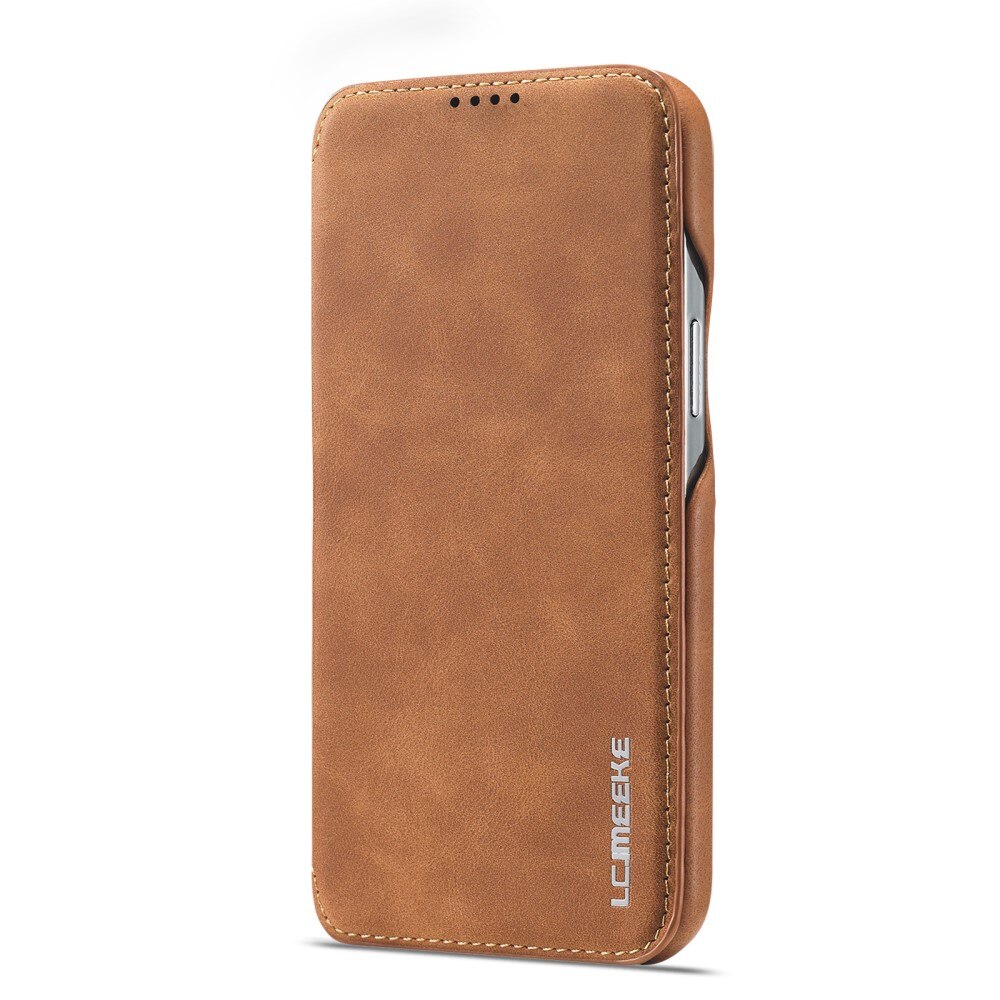 Slim Bookcover hoesje iPhone 15 Pro Max cognac