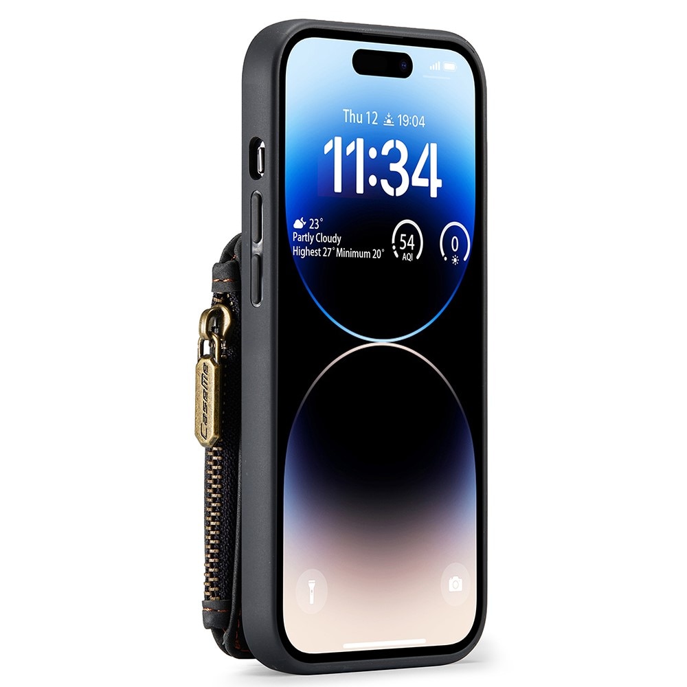 RFID blocking Multi-slot hoesje iPhone 15 Pro Max zwart