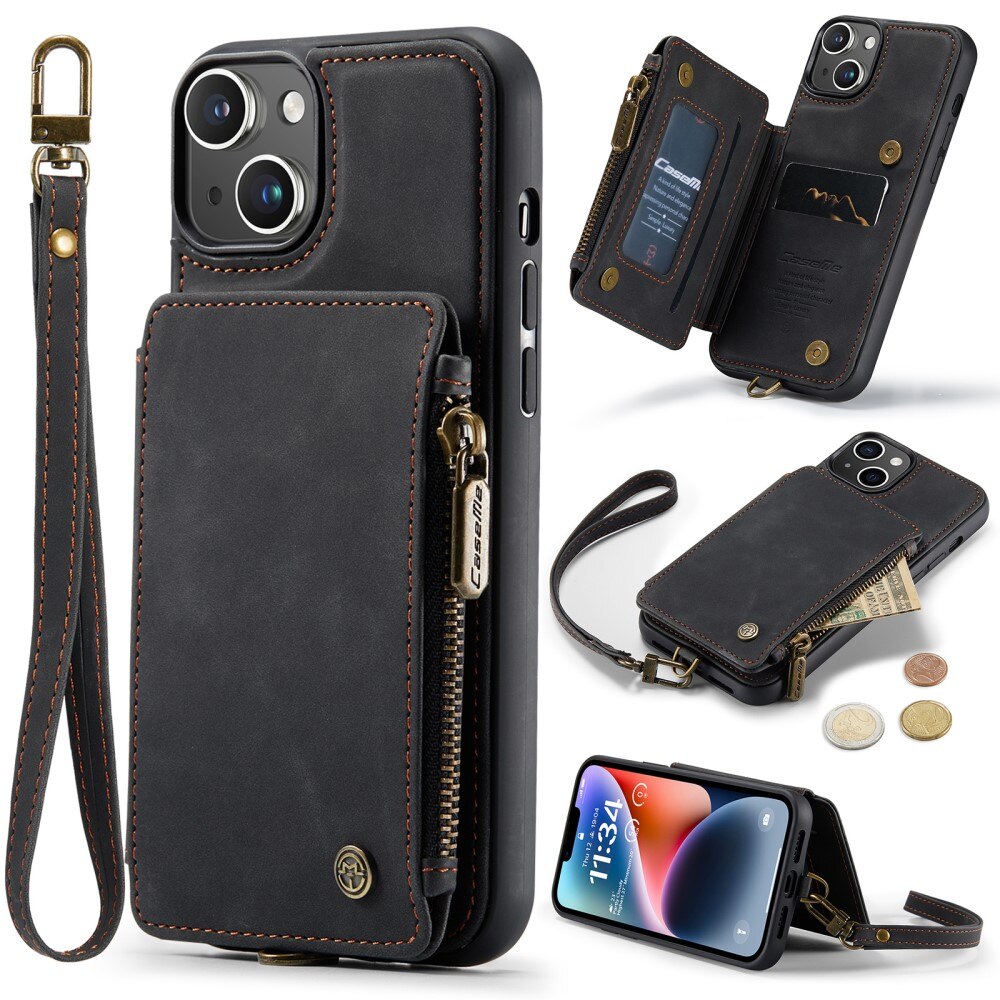 RFID blocking Multi-slot hoesje iPhone 15 zwart