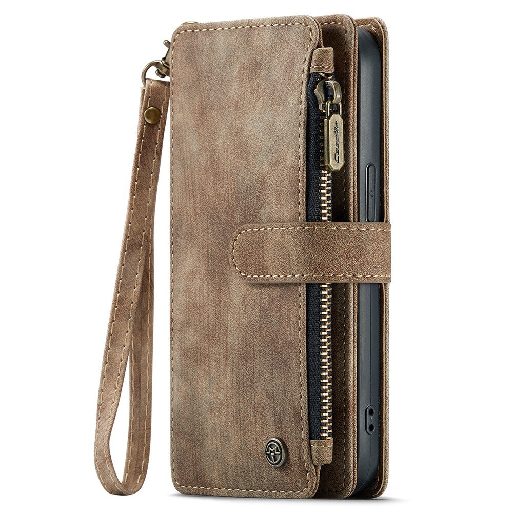 Bookcover hoesje Rits Apple iPhone 15 Plus Bruin