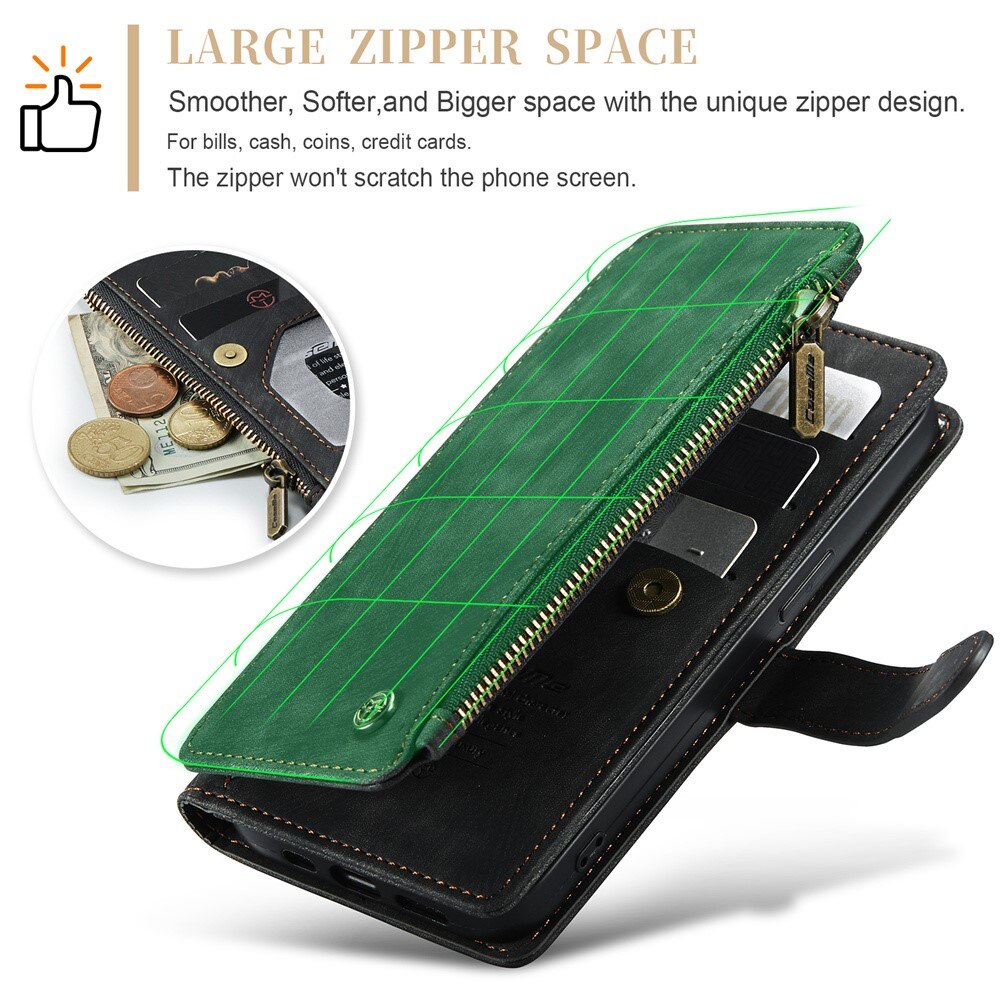Bookcover hoesje Rits iPhone 15 Zwart