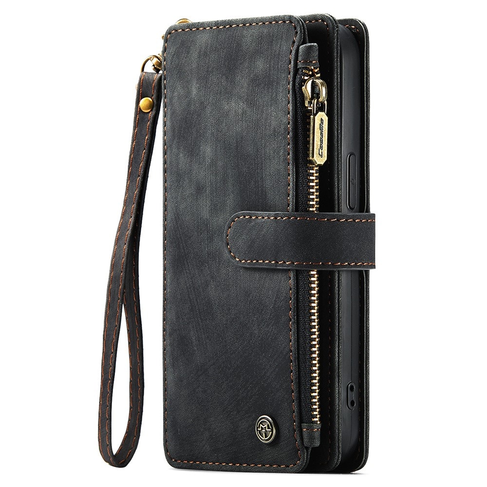 Bookcover hoesje Rits iPhone 15 Zwart