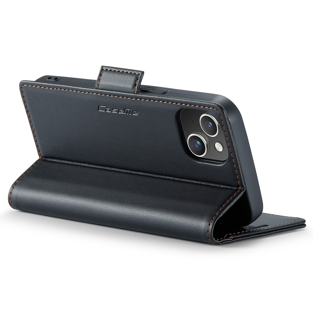 RFID blocking Slim Bookcover Hoesje iPhone 15 Zwart