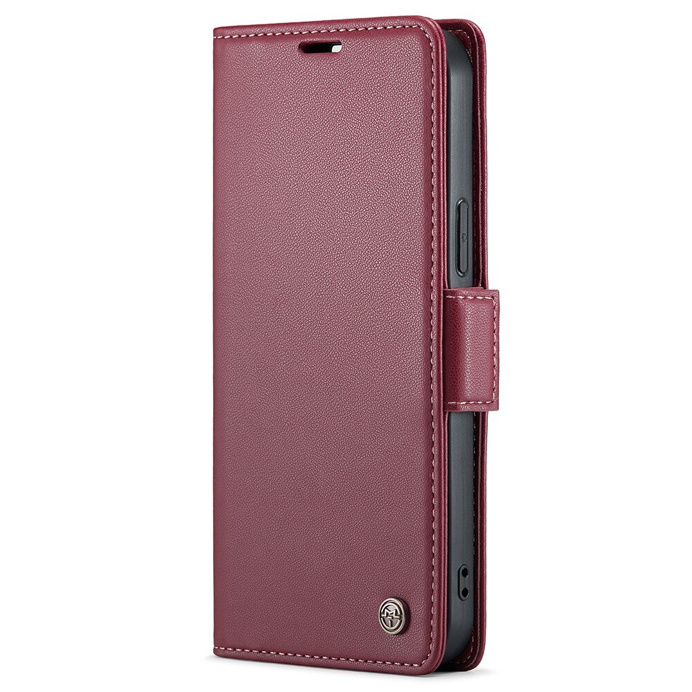 RFID blocking Slim Bookcover hoesje iPhone 15 Pro rood