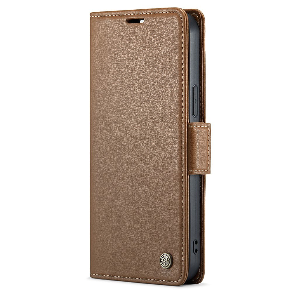 RFID blocking Slim Bookcover hoesje iPhone 15 Pro Max bruin