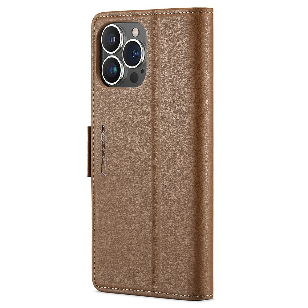 RFID blocking Slim Bookcover Hoesje iPhone 15 Pro Max Bruin