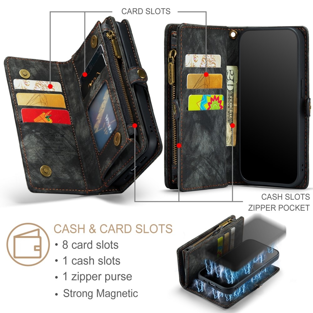 Multi-slot Hoesje iPhone 15 Pro Max grijs