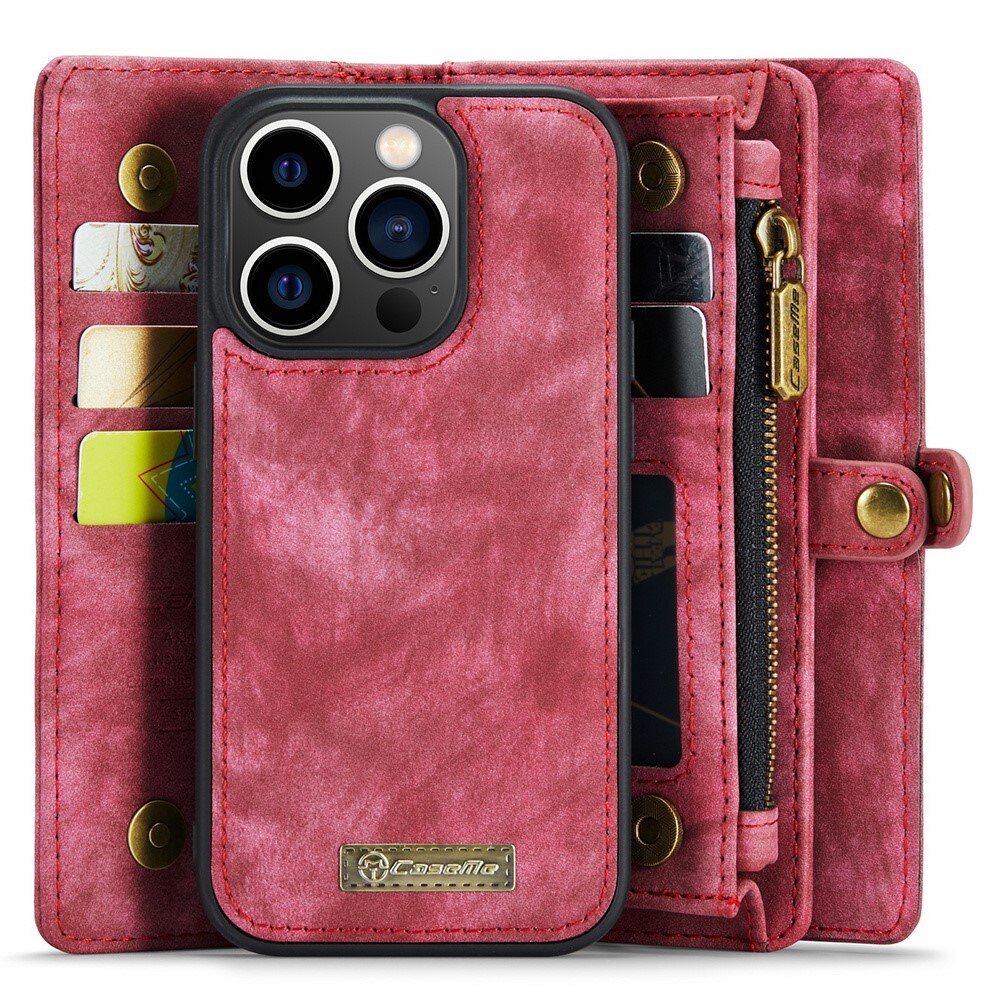 Multi-slot Hoesje iPhone 15 Pro Max rood