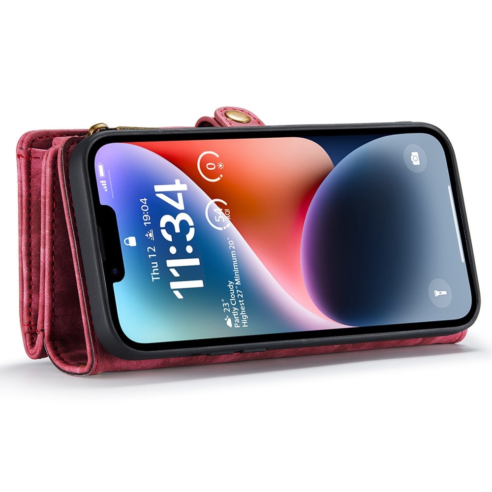 Multi-slot Hoesje iPhone 15 Pro Max rood