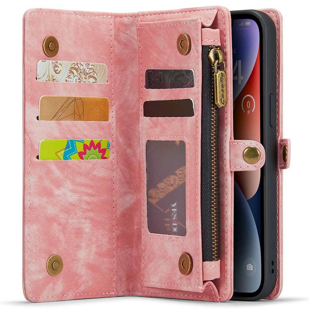 Multi-slot Hoesje iPhone 15 Pro Max roze