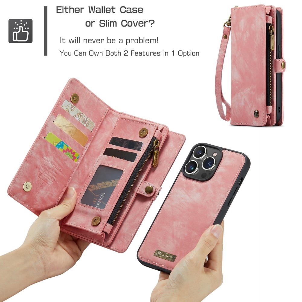 Multi-slot Hoesje iPhone 15 Pro Max roze