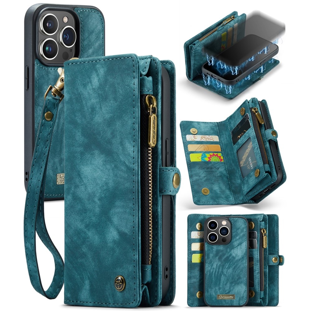 Multi-slot Hoesje iPhone 15 Pro blauw