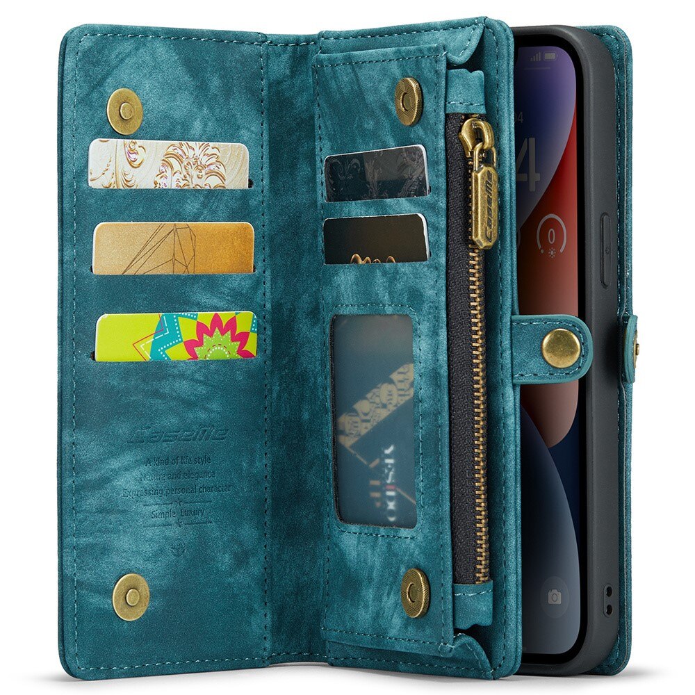 Multi-slot Hoesje iPhone 15 Pro blauw