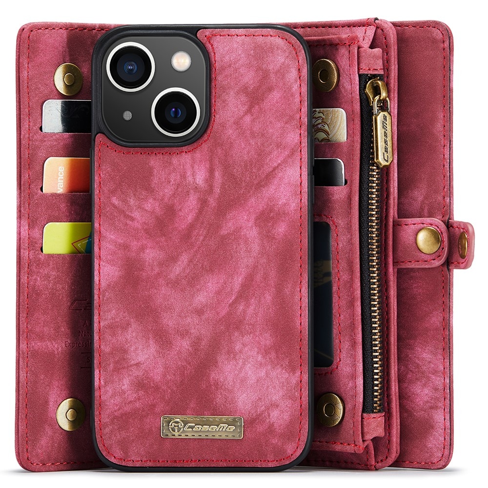 Multi-slot Hoesje iPhone 15 rood