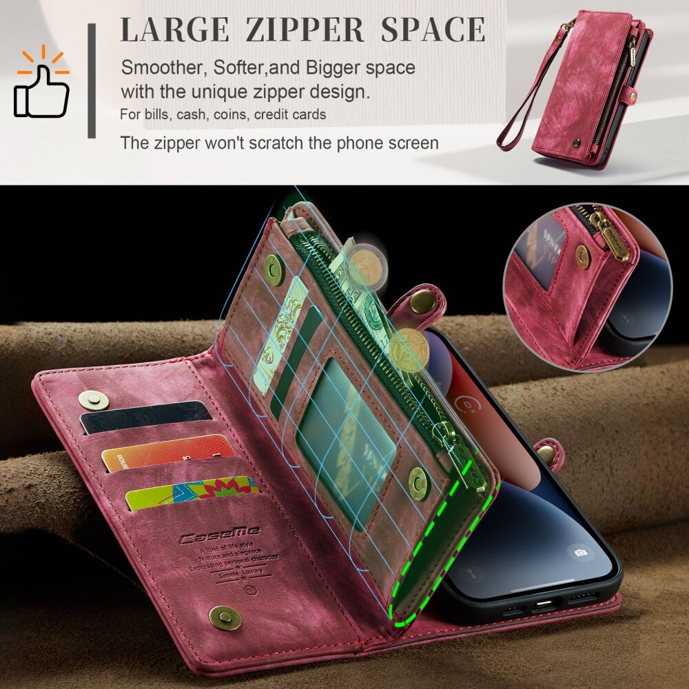 Multi-slot Hoesje iPhone 15 Plus Rood
