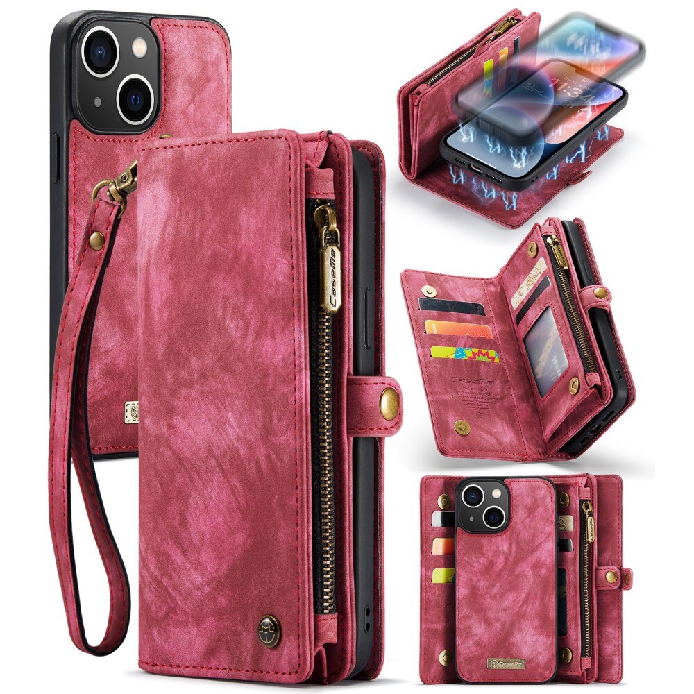 Multi-slot Hoesje iPhone 15 Plus rood