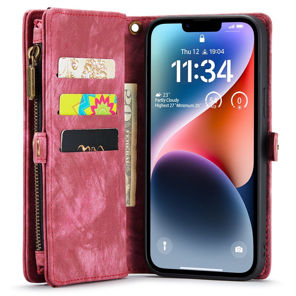 Multi-slot Hoesje iPhone 15 Plus Rood