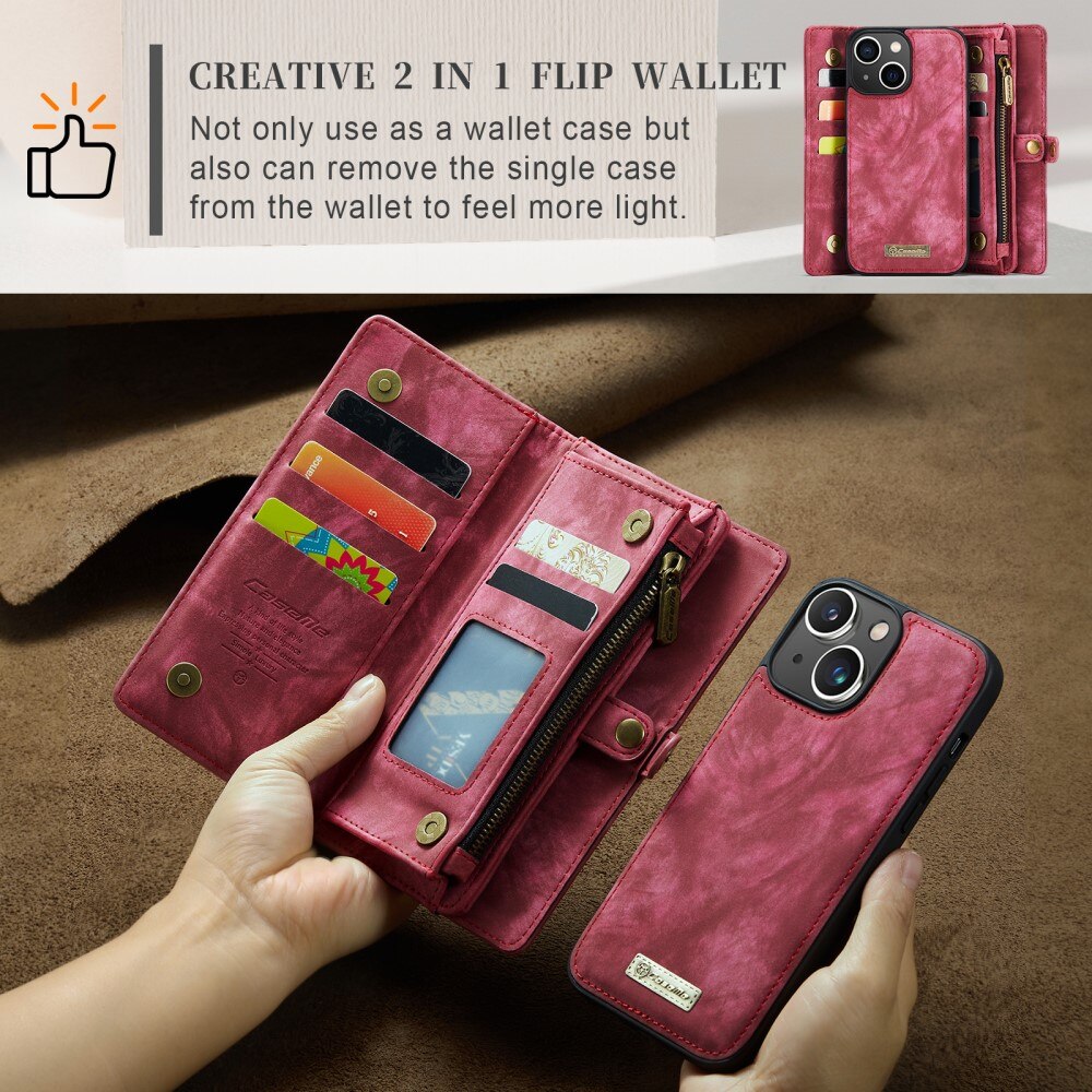 Multi-slot Hoesje iPhone 15 Plus Rood