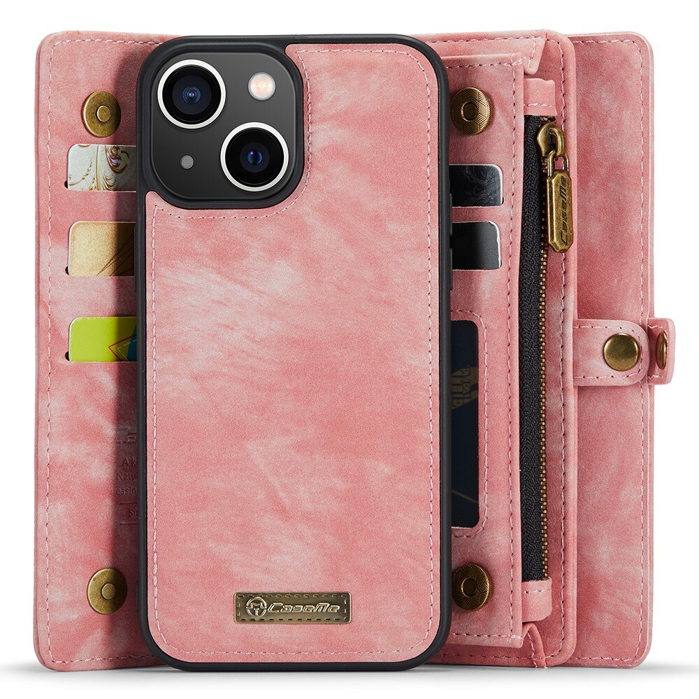 Multi-slot Hoesje iPhone 15 Plus roze