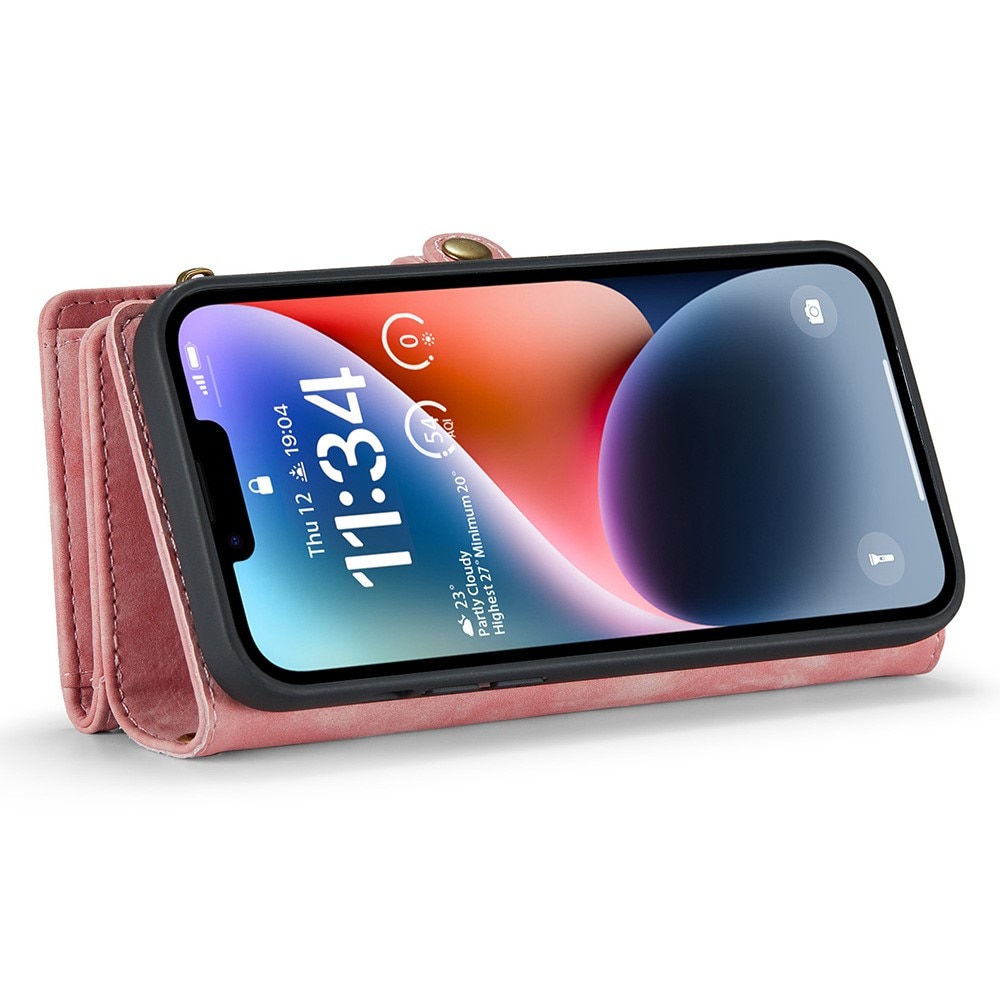 Multi-slot Hoesje iPhone 15 Plus roze