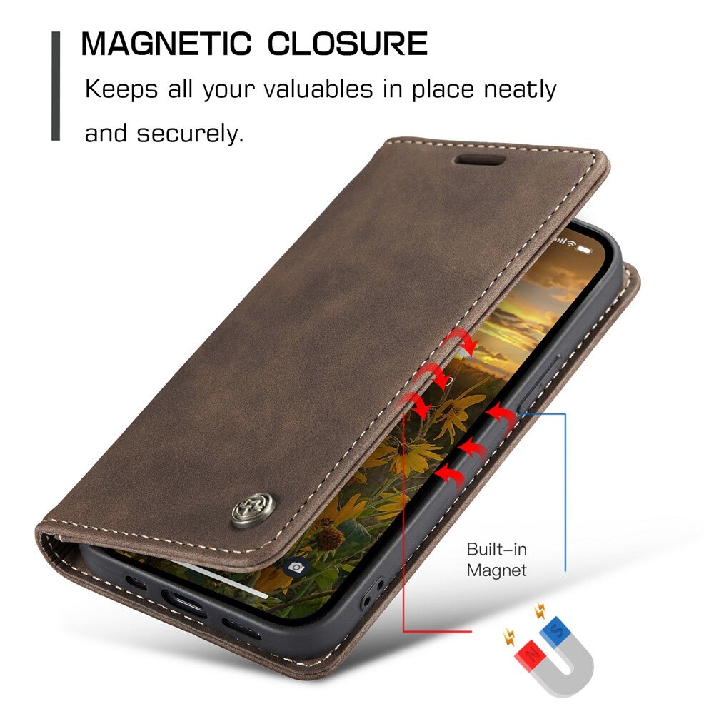 Slim Bookcover hoesje iPhone 15 Pro Max bruin