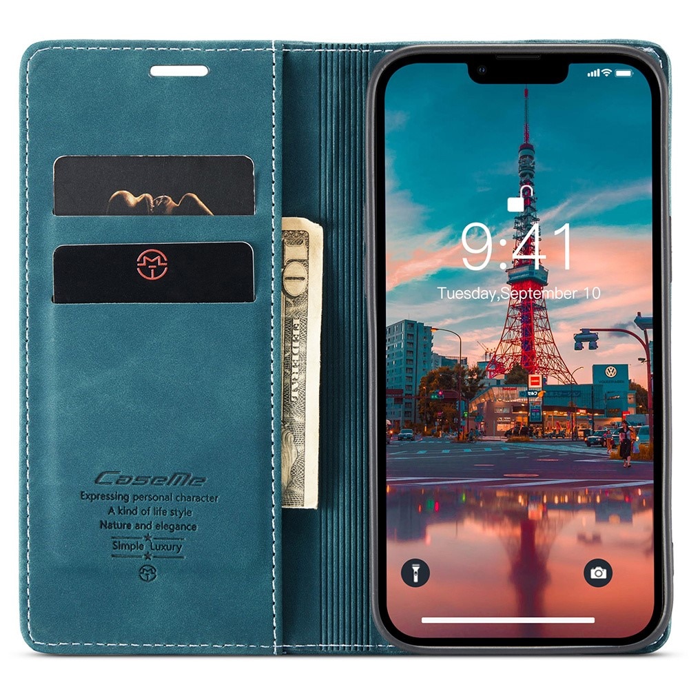 Slim Bookcover hoesje iPhone 15 Pro Max blauw