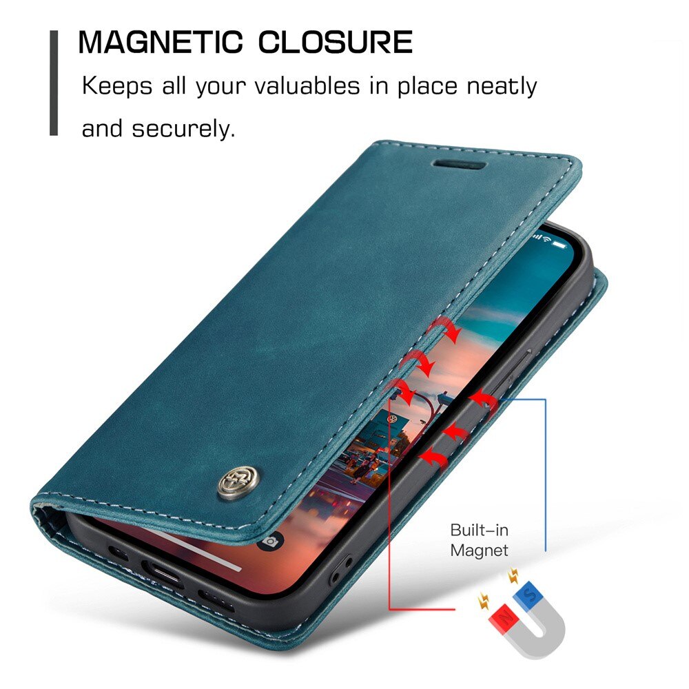 Slim Bookcover hoesje iPhone 15 Plus blauw