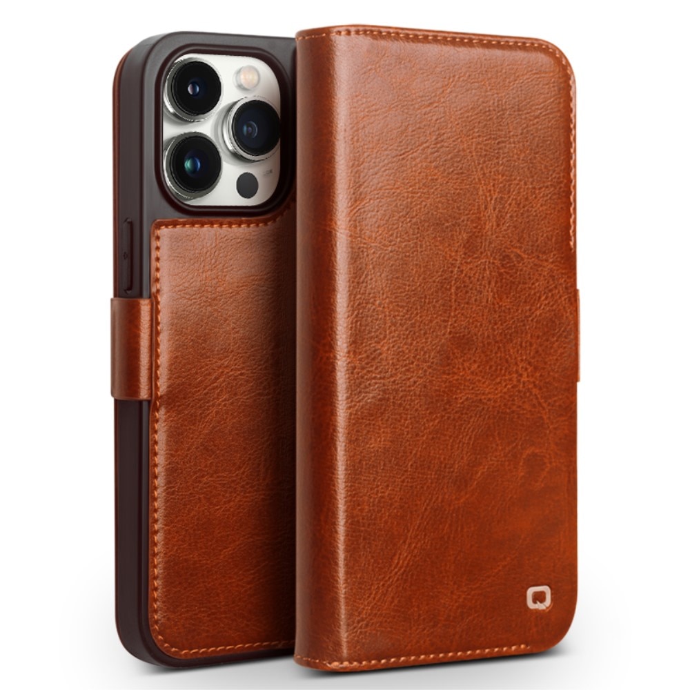 Leather Wallet Case iPhone 15 Pro Max Cognac