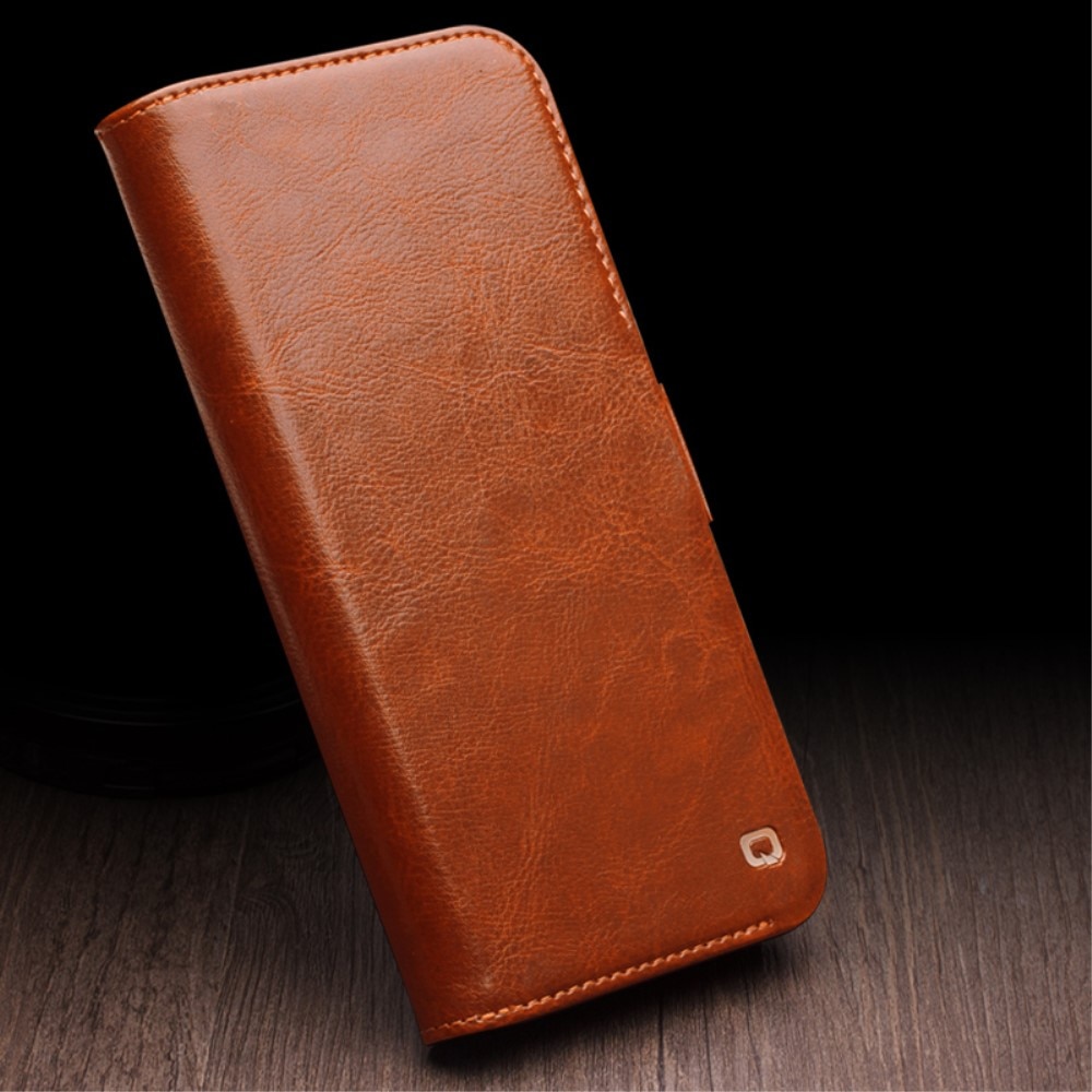 Leather Wallet Case iPhone 15 Pro Cognac