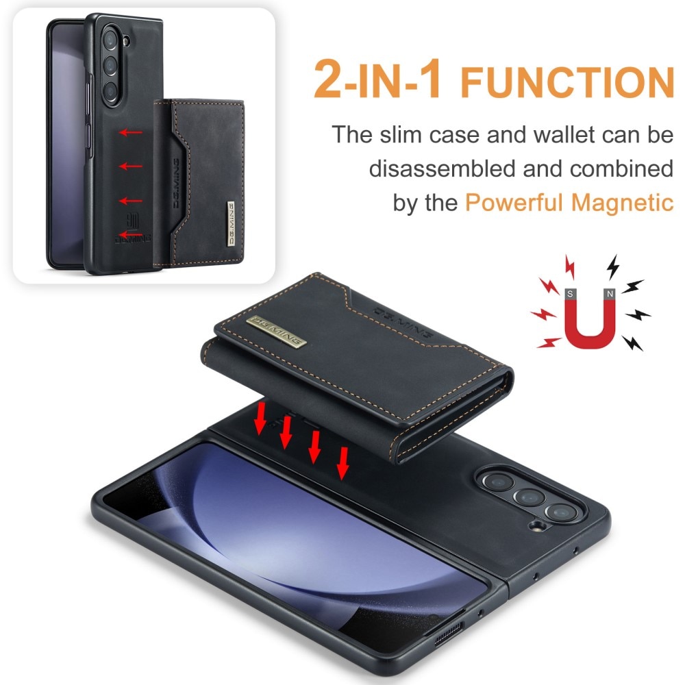 Magnetic Card Slots Case Samsung Galaxy Z Fold 5 Black