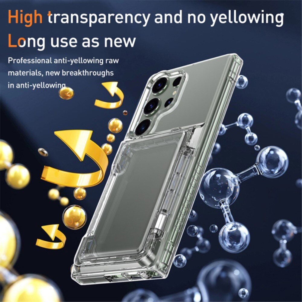 Hybridcase met Cardslot en Kickstand Samsung Galaxy S23 Ultra transparant