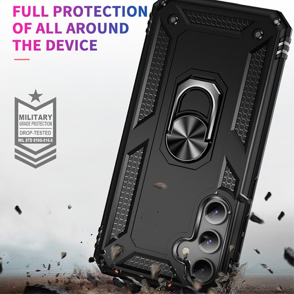 Samsung Galaxy S23 FE Hybridcase Tech Ring zwart