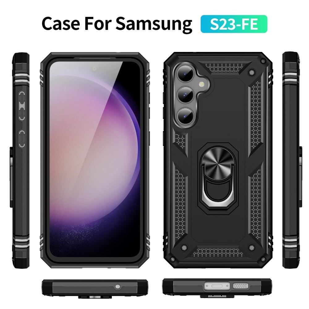 Samsung Galaxy S23 FE Hybridcase Tech Ring zwart