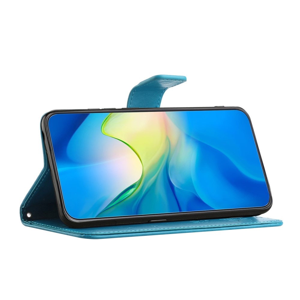 Motorola Moto G14 Leren vlinderhoesje blauw