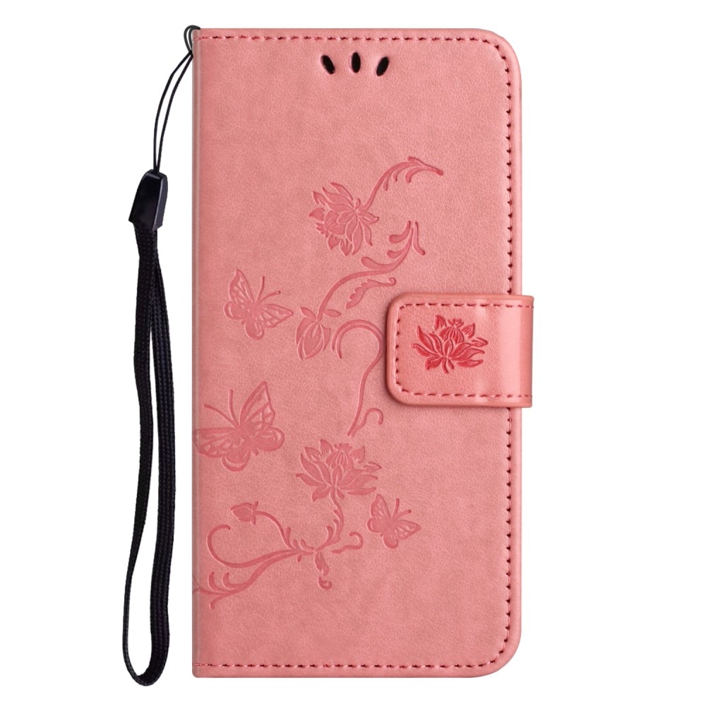 Motorola Moto G14 Leren vlinderhoesje roze