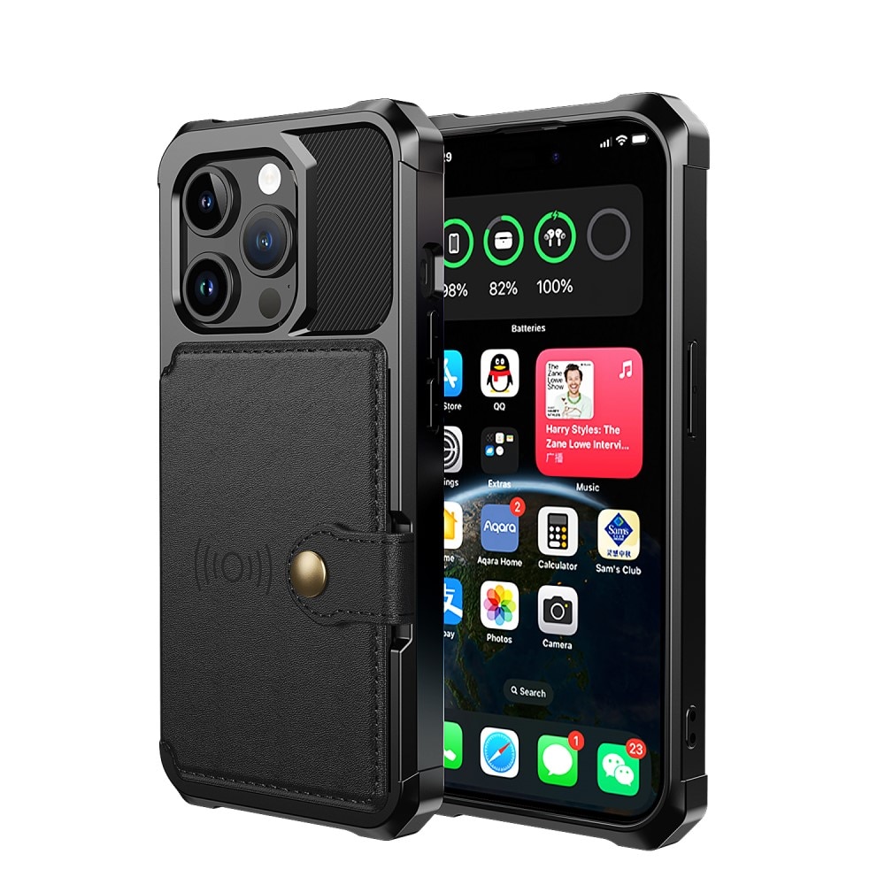 iPhone 15 Pro Max Tough Multi-slot Case zwart