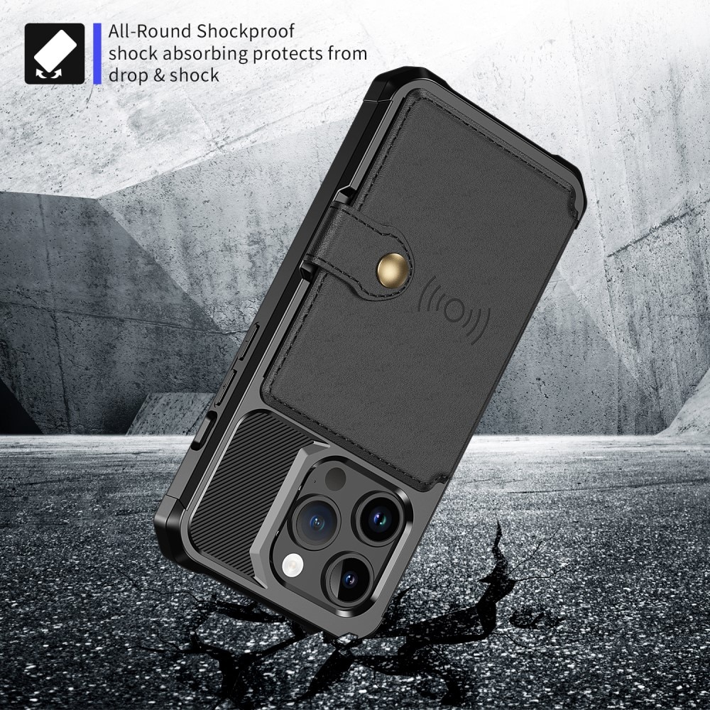 iPhone 15 Pro Max Tough Multi-slot Case zwart