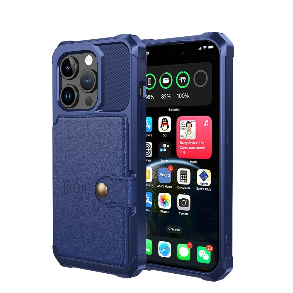 iPhone 15 Pro Max Tough Multi-slot Hoesje Blauw