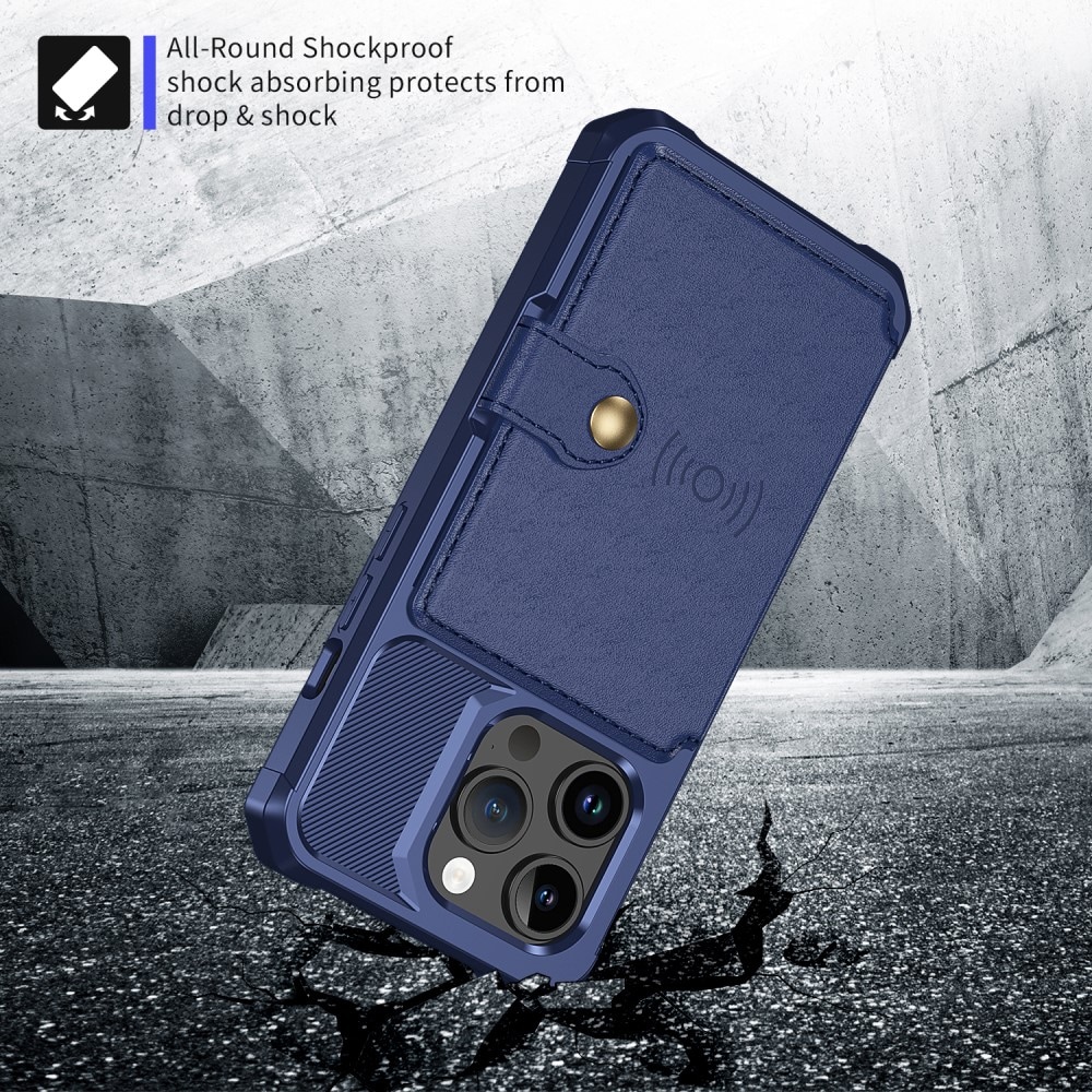 iPhone 15 Pro Max Tough Multi-slot Hoesje Blauw