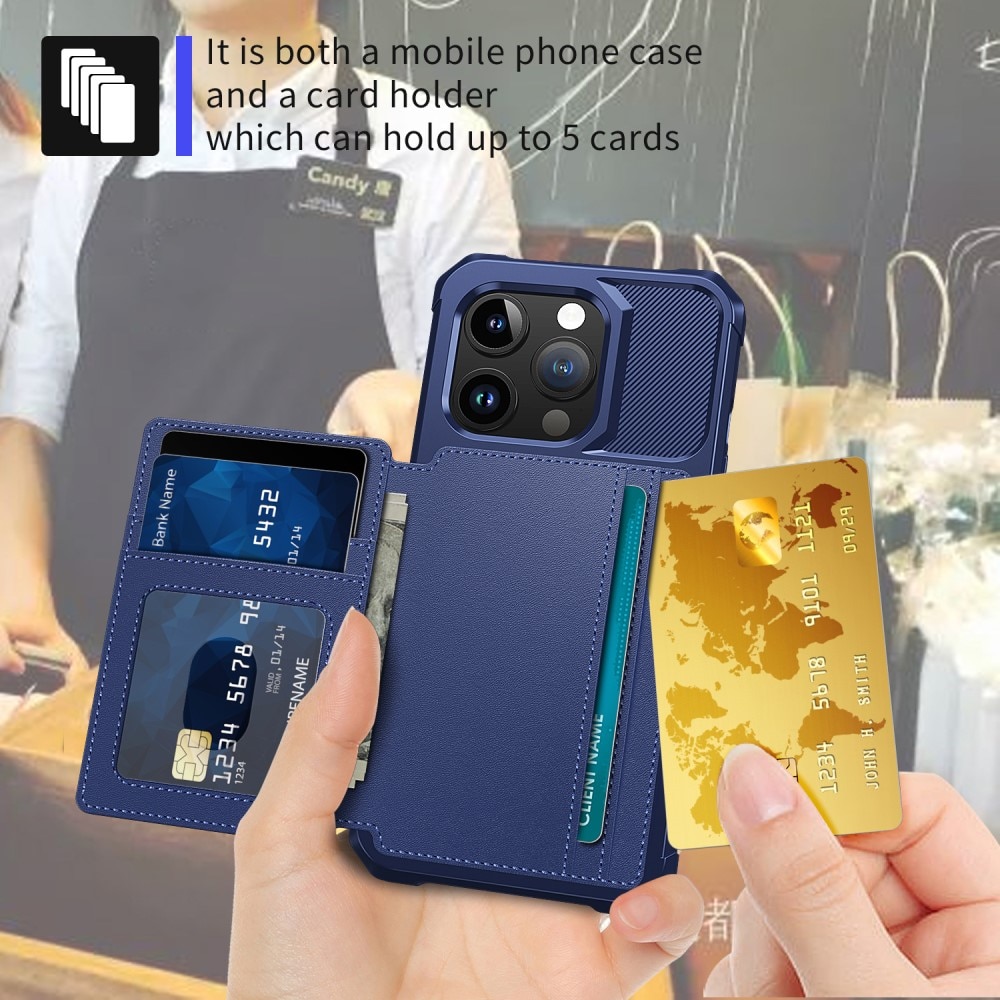 iPhone 15 Pro Max Tough Multi-slot Case blauw