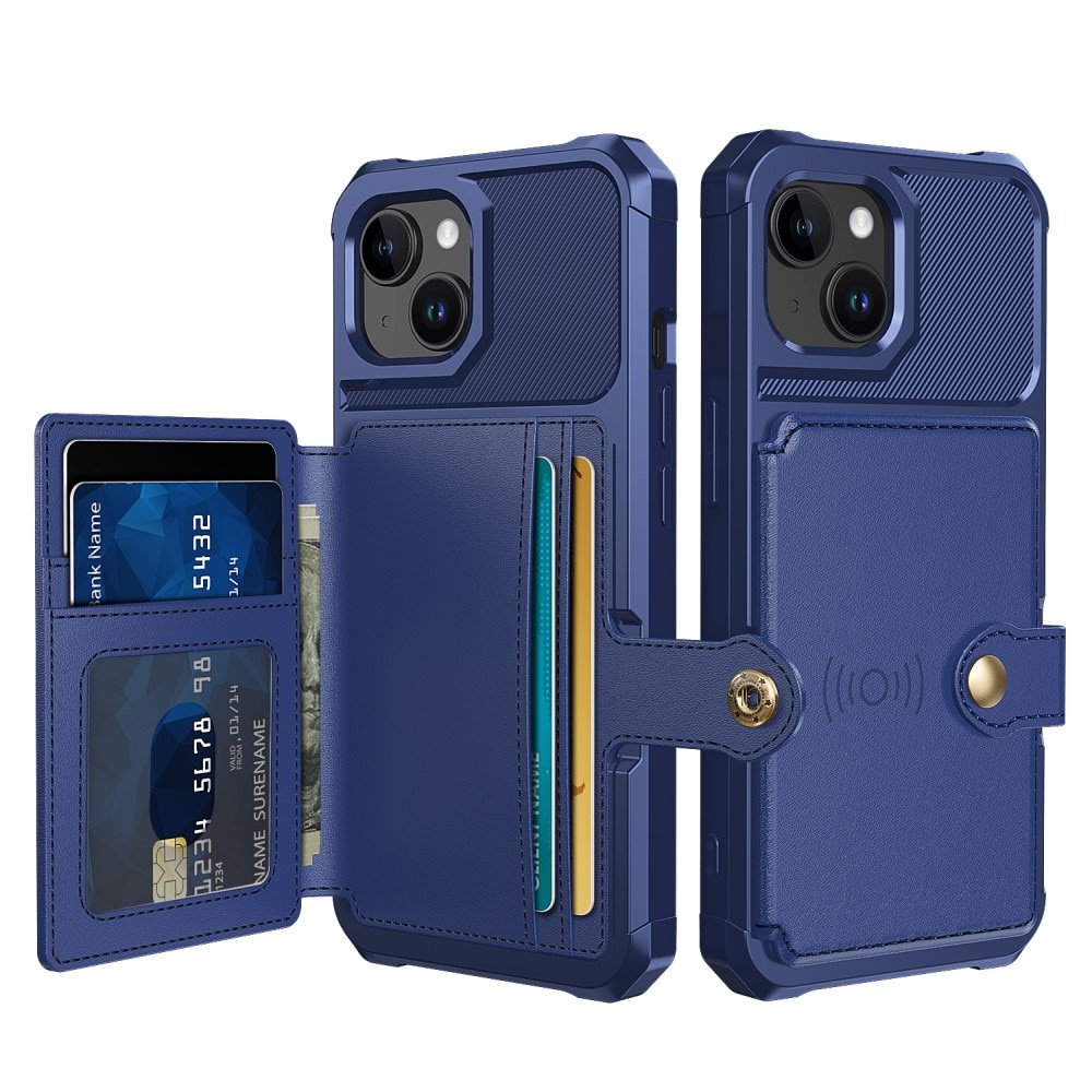 iPhone 15 Tough Multi-slot Case blauw