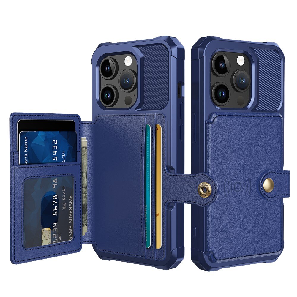 iPhone 15 Pro Tough Multi-slot Case blauw