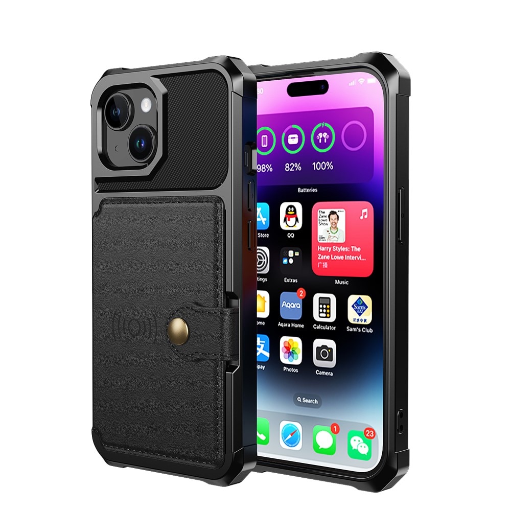 iPhone 15 Plus Tough Multi-slot Case zwart