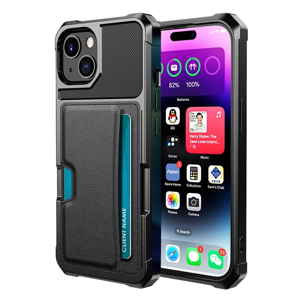 iPhone 15 Tough Card Case zwart