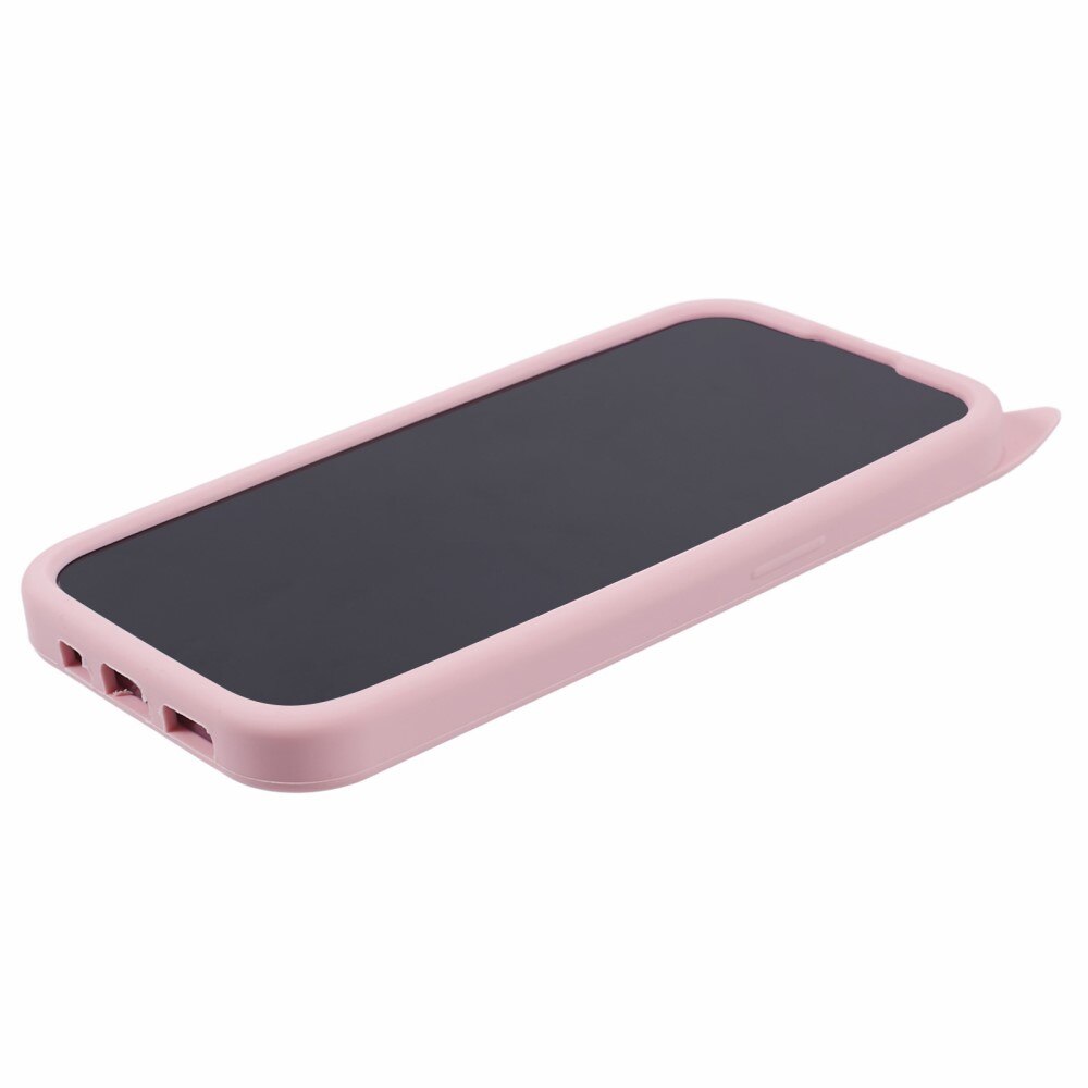 Siliconen hoesje Kat iPhone 14 Pro roze