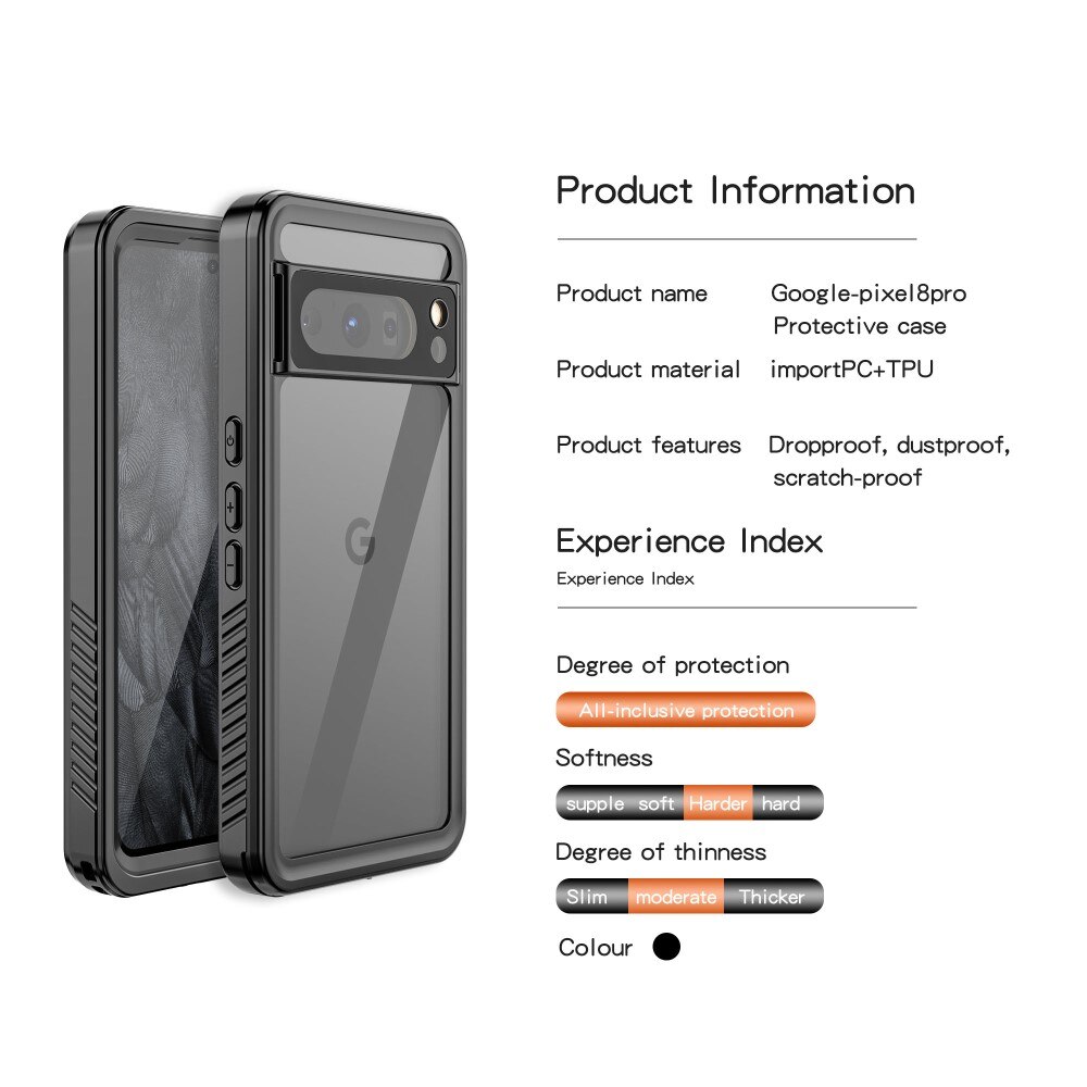 Google Pixel 8 Pro Waterdichte Case transparant