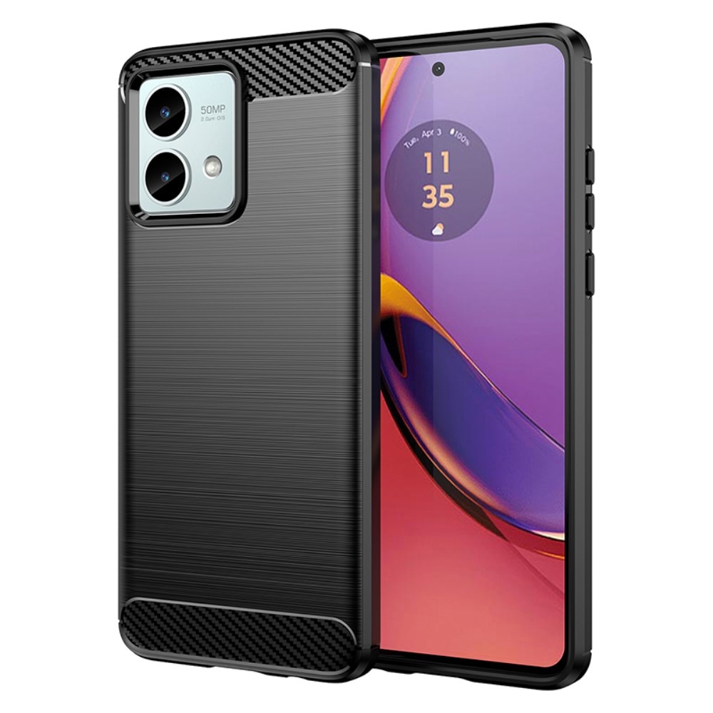 Hoesje TPU Brushed Motorola Moto G84 Zwart